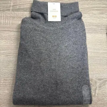 신상 UNIQLO 캐시미어 터틀넥 스웨터 남성용 S 사이즈 그레이