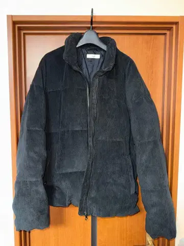 Discoat 코듀로이 충전솜 블루종 다운 자켓