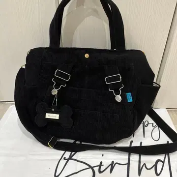 코듀로이 블랙 살로펫 숄더백, 토트백