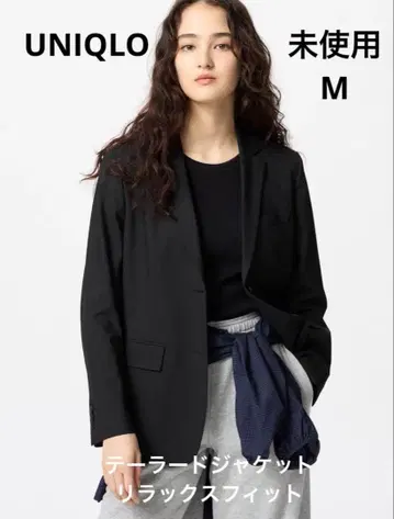 UNIQLO 테일러드 자켓 릴랙스 핏 M 블랙 미사용품