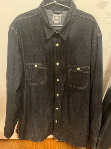 HOUSTON 다크 데님 긴팔 셔츠 XXL