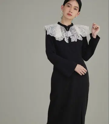 릴리 브라운 Embroidery 원피스 블랙