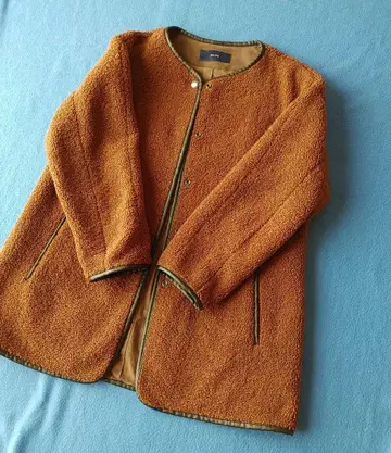 SHIPS 부클레 노카라 코트 브라운