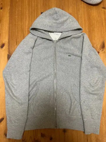 LACOSTE 지퍼 후드티 사이즈 4 M(일본 L 상당) 더블 지퍼