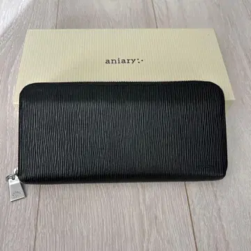 aniary 블랙 가죽 장지갑