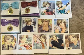 금색의 코르다 리본 브로치 엽서 세트 Happy 복권