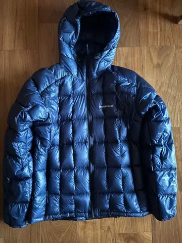 몽벨 플라즈마1000 알파인 다운 후드티 남성용 M 네이비