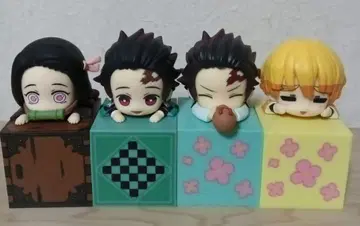 귀멸의 칼날 히카케 피규어 전 4종 세트 탄지로 네즈코 젠이츠