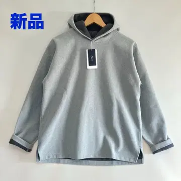 새상품 Harriss 풀오버 후드티 더블 페이스 멜톤 그레이 S