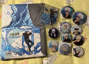 주술회전 고죠 사토루 묶음 판매 캔뱃지 팬파레 마루쿠지 점프 세가 복권