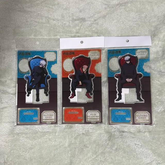 주술회전 고죠 사토루 이타도리 유지 로프트 블루 레드 체어 아크릴 스탠드