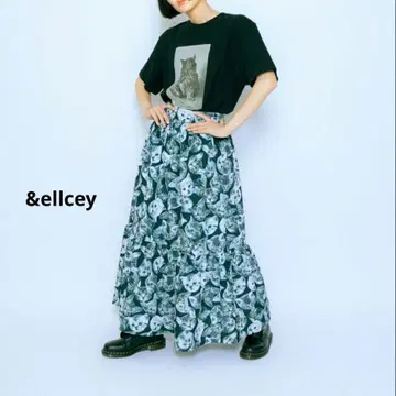 앤드 엘르씨 &ellcey 고양이 스커트 블랙 M