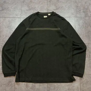 ARROW 애로우 코튼 니트 심플 구제 의류 다크 그린 라인
