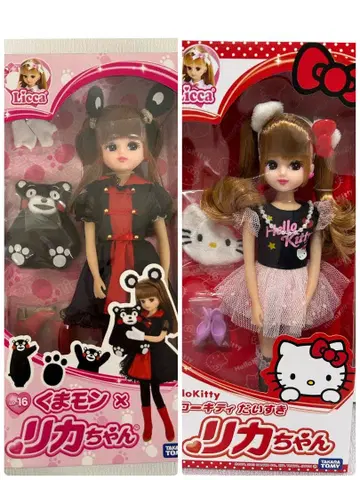 [ 새상품 ] 곰몬 x 리카짱 인형 & 헬로키티 다이스키 타카라토미