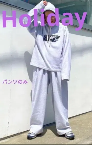 HOLIDAY*mini sweat baggy pants 그레이