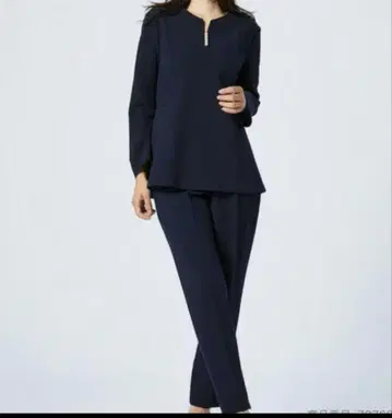 새상품급 PLST 플라스테 모조 진주 페플럼 블라우스 셋업 S