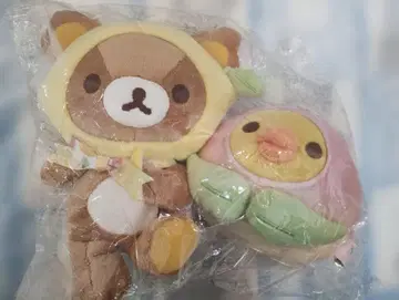 미사용 미개봉 리락쿠마와 키이로이토리의 후르츠 나카요시 봉제 인형