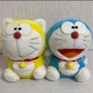 [레어] 도라에몽 봉제 인형 저금통 레트로 세트