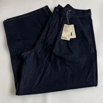 무인 와시콘 데님 MUJI 팬츠 신사 WIDE DENIM pants