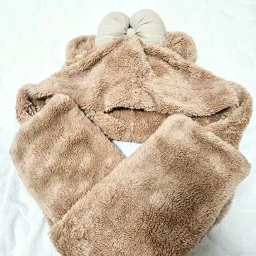 [ 새상품급 ] 디즈니 셰리메이 후드 부착 머플러