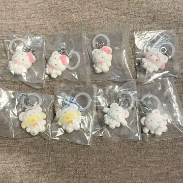 산리오 메지루시 액세서리 복슬복슬 스노우 8개 세트