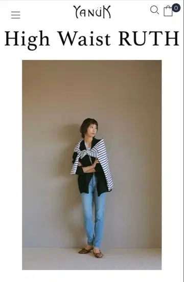 YANUK PREMIUM2 하이웨스트 슬림 테이퍼트 RUTH 22