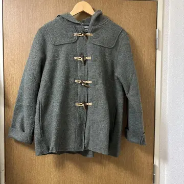 택 포함 미사용 스크런치 니트 압축 더플 코트