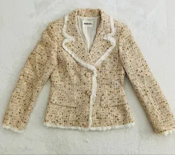 INGEBORG 레이스 테두리 슬림 자켓 아이보리