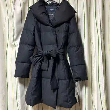 택 포함 새상품 패뷸러스 앙제 롱 다운 코트 네이비 A라인 M