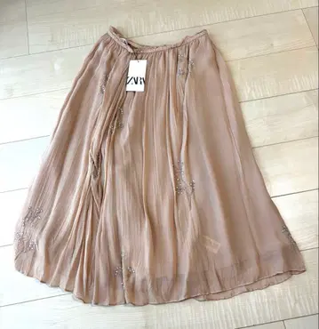 플리츠 플레어 스커트 M 사이즈