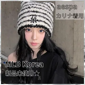 세일! 카리나 착용 TWS 피크 MLB 고양이 귀 먀옹 비니 NY