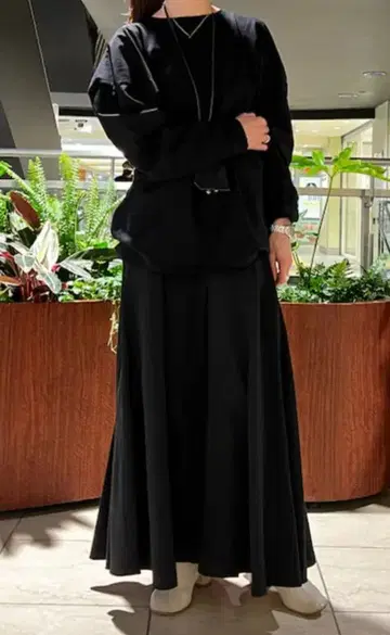 뮌헨 블랙 롱 스커트 S