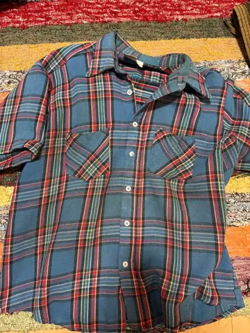 BIG MAC 체크 무늬 플란넬 셔츠 XL