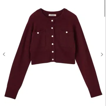 코코딜 포켓 니트 숏 가디건