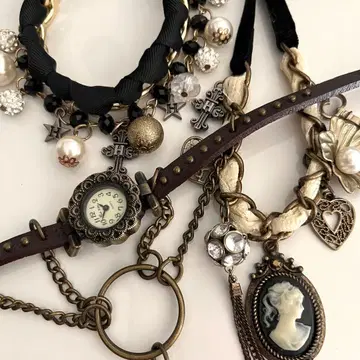 h.naoto steam 시계 초커 외 세트