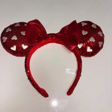 미니 마우스풍 머리띠 빨간색