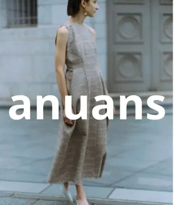 새상품급 anuans 슬리브리스 원피스 MEDIUM 베이지