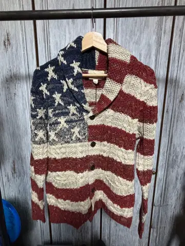 새상품 랄프 로렌 DENIM&SUPPLY 성조기 가디건 니트 S