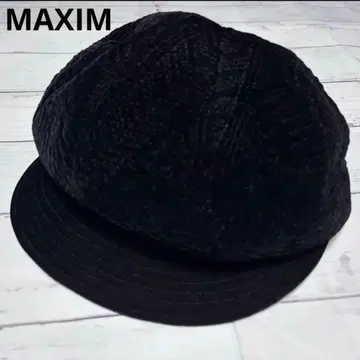 새상품급 MAXIM 맥시 모자 벨로아 헌팅 캡 일본제
