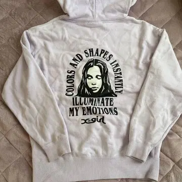 x-girl 핑크 후드 부착 후드티