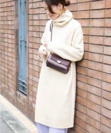 새상품 택 없음 URBAN RESEARCH ROSSO 터틀넥 니트 원피스