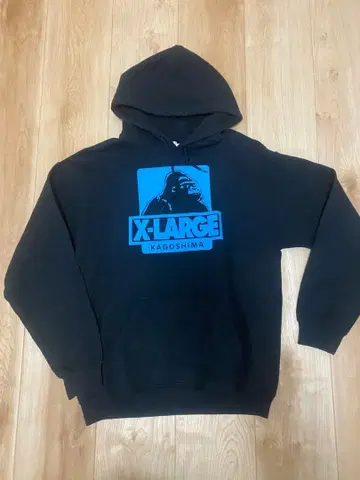 XLARGE 고릴라 로고 후드 부착 후드티 블랙 kagosima