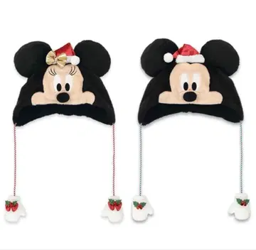 [택 포함 새상품] 미키 미니 크리스마스 팬캡 2개 세트