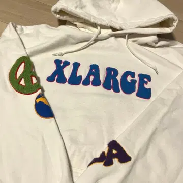XLARGE 후드티 화이트 꽃무늬 사이즈 XL