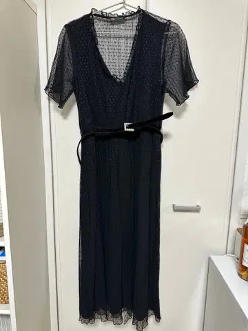 시스루 블랙 원피스