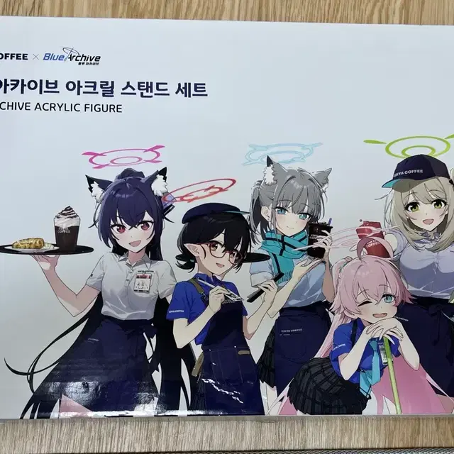 블루아카이브 블아 이디야 콜라보 아크릴 스탠드 5종 (호시노등)