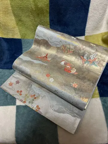 본금 이중박 육통 후쿠로 오비 억새와 원앙