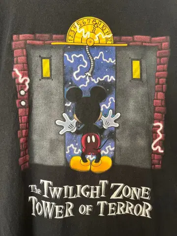 디즈니 빈티지 타워 오브 테러 T셔츠 미키 WDW 90s