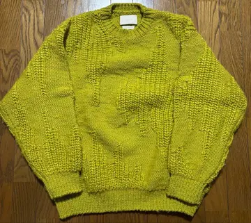 YOKE IREGULAR KNITTED CREWNECK SWEATER