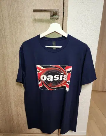 oasis 로고 T셔츠 네이비